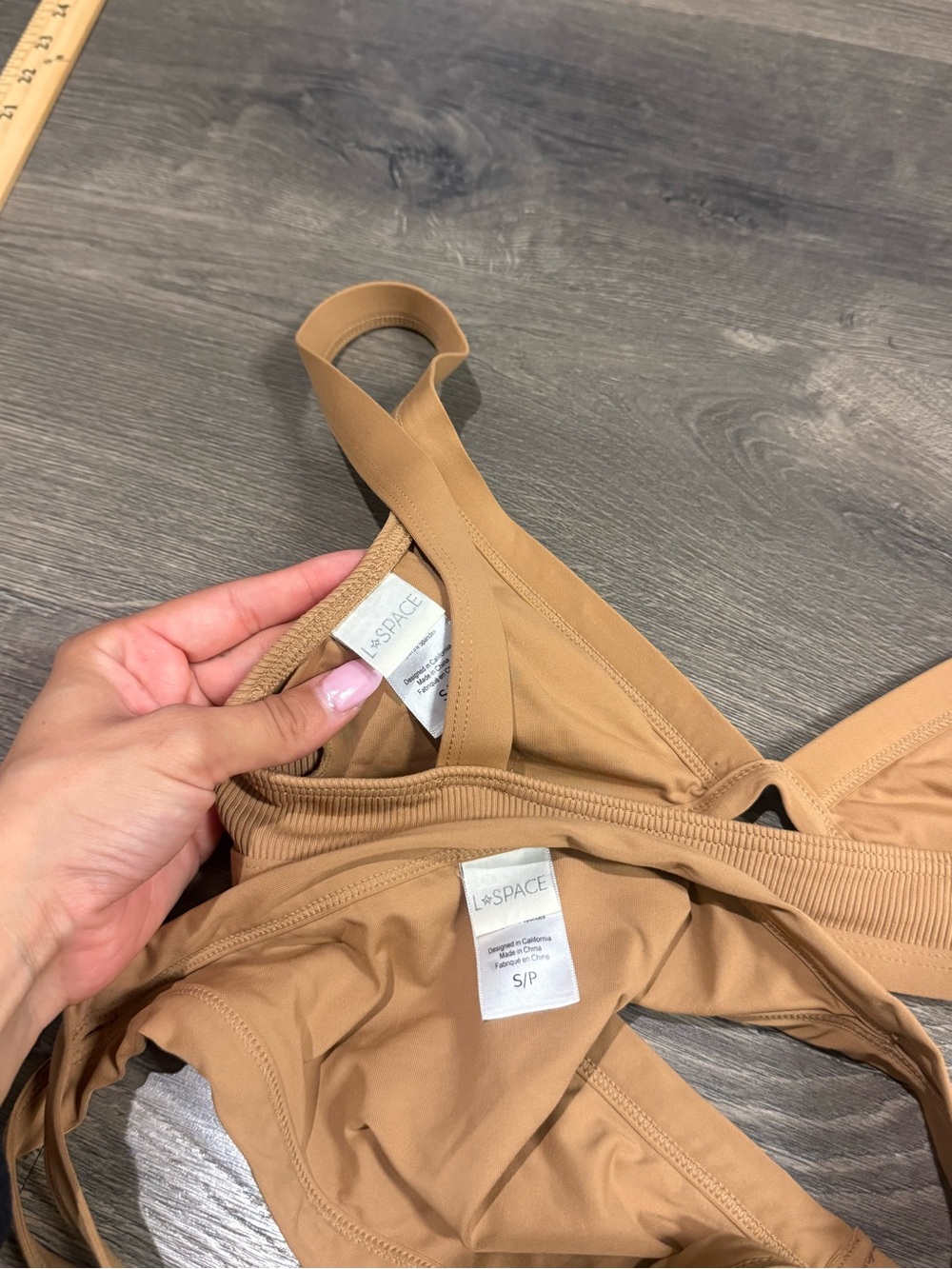 Ribbed Bikini Set in Camel - Picture 7 of 7